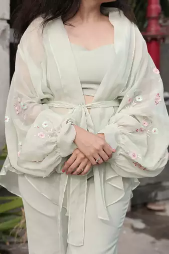 Bloomed mint co-ord set
