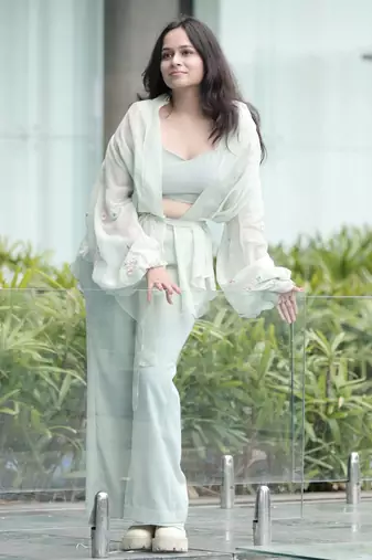 Mint crop top and pants