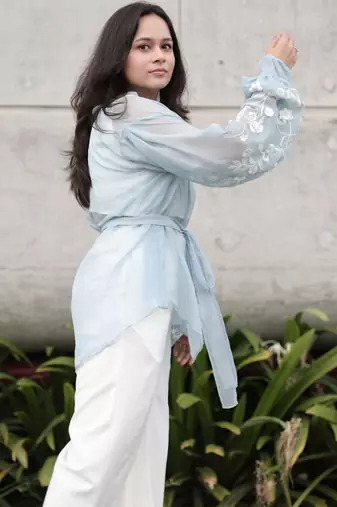 Bloomed blue co-ord set