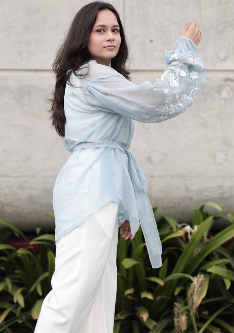 Bloomed blue co-ord set