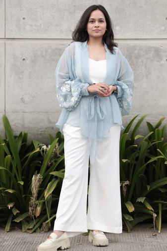 Bloomed blue with white co-ord set