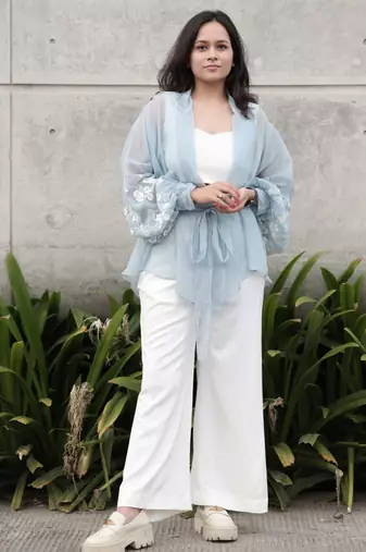Bloomed blue with white co-ord set