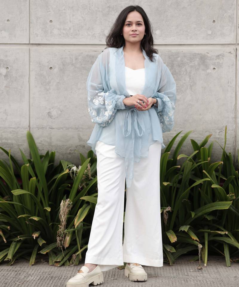 Bloomed blue with white co-ord set
