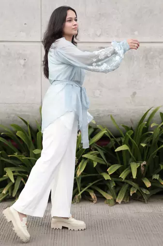 Bloomed blue with white co-ord set