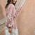 Bloomed nude jacket with white co-ord set