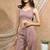Nude crop top and pants