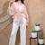 Bloomed peach with white co-ord set
