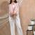 Bloomed peach with white co-ord set
