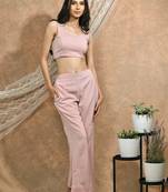 Peach crop top and pants