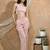 Peach crop top and pants