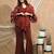 Bloomed maroon co-ord set