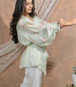 Mint embroidered jacket