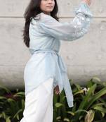 Blue  embroidered jacket