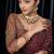 maroon sequin embroidered georgette saree with blouse