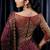 maroon sequin embroidered georgette saree with blouse