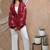 Bloomed maroon jacket with white co-ord set