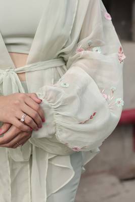 Mint embroidered jacket 3