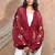 Bloomed maroon jacket with white co-ord set
