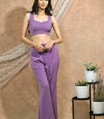 Lavender crop top and pants