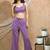Lavender crop top and pants