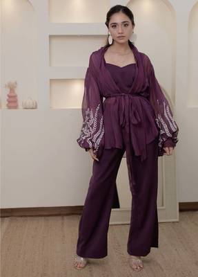 Bloomed purple co-ord set 1