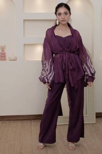 Bloomed purple co-ord set