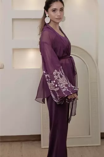 Bloomed purple co-ord set