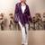 Bloomed purple jacket with white co-ord set