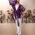 Bloomed purple jacket with white co-ord set