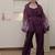 Purple crop top and pants
