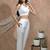 White crop top and pants