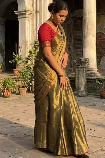  sunehri kiran gold handloom tissue saree