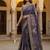 Lavender Color Sober Pattern With Print Work Silk Blend Saree