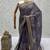 Lavender Color Sober Pattern With Print Work Silk Blend Saree