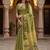 Olive Color Sober Pattern With Print Work Silk Blend Saree
