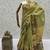 Olive Color Sober Pattern With Print Work Silk Blend Saree