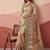 Cream Color Sober Pattern With Print Work Silk Blend Saree