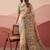 Cream Color Sober Pattern With Print Work Silk Blend Saree