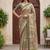 Grey Color Dori With Print Work Silk Blend Saree