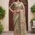Grey Color Dori With Print Work Silk Blend Saree