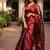  wine drizzlewine red handloom tissue saree