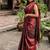  wine drizzlewine red handloom tissue saree