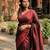  wine drizzlewine red handloom tissue saree