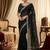 Black heavy embroidered real moti with sequin embroidered zimmy choo silk bollywood saree with blouse