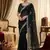 Black heavy embroidered real moti with sequin embroidered zimmy choo silk bollywood saree with blouse