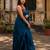  turquoise fleur turquoise blue handloom tissue saree