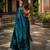  turquoise fleur turquoise blue handloom tissue saree