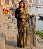  swarnika gold handloom tissue saree
