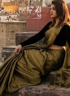  swarnika gold handloom tissue saree 3