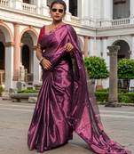  purple dusk purple handloom tissue saree
